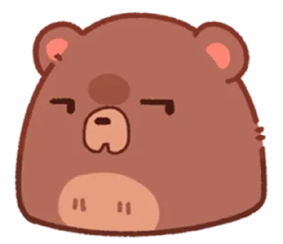 😑 emoji choco bear | @cutestickers4you Telegram sticker 9 of 20