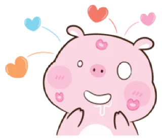 😄 emoji love piggy | @cutestickers4you Telegram sticker 11 of 40
