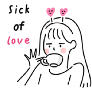 Sticker from minimalist's love | @cutestickers4you