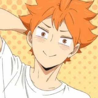 ☀️ emoji Hinata shoyo @anime_stickersidn Telegram sticker 17 of 120