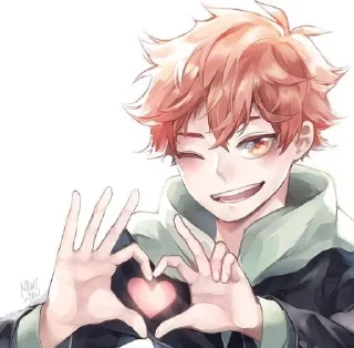 💞 emoji Hinata Shoyo fanart Telegram sticker 14 of 20