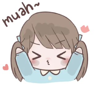 😘 emoji chubby girl @noustiker Telegram sticker 9 of 81