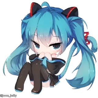 Sticker from Anime chibi 🐋🐋. @anime_sticker_noob