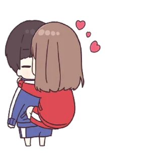 ❤️ emoji Jersey Couple Animated [@KawaiiStickersHere] Telegram sticker 13 of 50