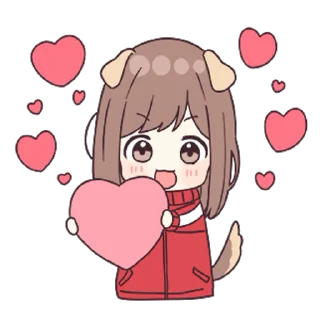 ❤️ emoji Jersey Couple Animated [@KawaiiStickersHere] Telegram sticker 21 of 50