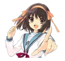 👆 emoji The Melancholy of Haruhi Suzumiya Telegram sticker 10 of 41