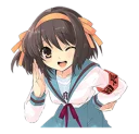 😉 emoji The Melancholy of Haruhi Suzumiya Telegram sticker 12 of 41