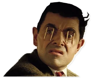 😧 emoji Mr. Bean Telegram sticker 15 of 31