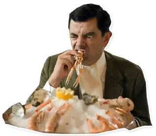 🍤 emoji Mr. Bean Telegram sticker 16 of 31