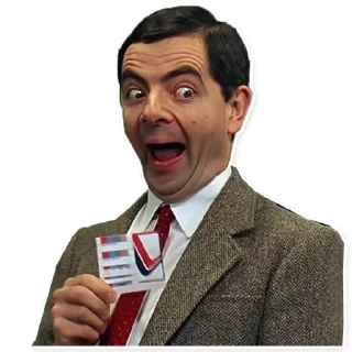 😃 emoji Mr. Bean Telegram sticker 11 of 31