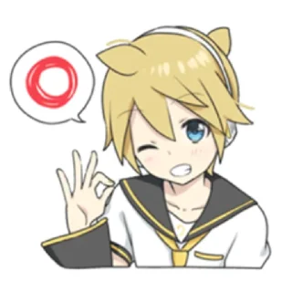 🎤 emoji Kagamine len 2 @riestikey Telegram sticker 8 of 25