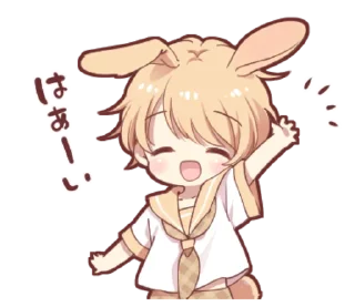 👋 emoji rabbit boy 3 Telegram sticker 13 of 26