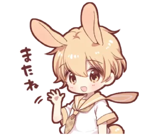 😄 emoji rabbit boy 3 Telegram sticker 24 of 26