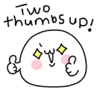 👍 emoji Milkball | @cutestickers4you Telegram sticker 11 of 32