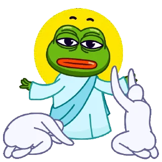 😇 emoji PEPE THE COIN Telegram sticker 12 of 20