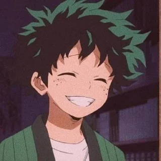 😁 emoji Midoriya izuku Telegram sticker 15 of 16