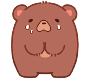 😢 emoji choco bear @stickieri Telegram sticker 20 of 20