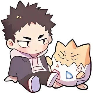 🏐 emoji Haikyuu Chibi. 🏐 // @Anime_Sticker_noob Telegram sticker 15 of 112