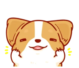 😄 emoji corgi in-love | @cutestickers4you Telegram sticker 18 of 37