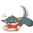 😓 emoji Hello! I'm Izuna. Telegram sticker 19 of 40