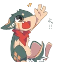 ✋ emoji Hello! I'm Izuna. 2 Telegram sticker 12 of 24
