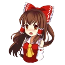 😧 emoji Hakurei Reimu Telegram sticker 7 of 38