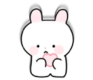 😔 emoji Soft Bunny  | @cutestickers4you Telegram sticker 7 of 24