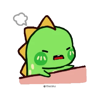 😤 emoji Chobosaurus! @tikelmu Telegram sticker 5 of 9
