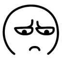 😔 emoji ARU Telegram sticker 9 of 30