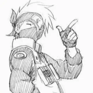 ✖️ emoji Hatake Kakashi Telegram sticker 7 of 25