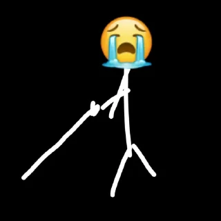👩‍🦯 emoji stikmen nangis punya vaken Telegram sticker 18 of 34
