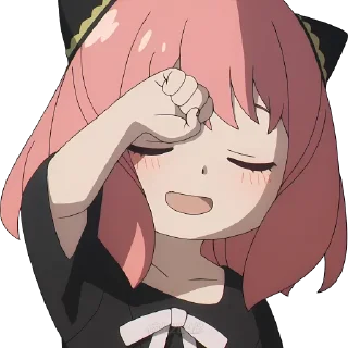😌 emoji Anya 💜 @cutelovestickers Telegram sticker 24 of 37