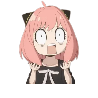 😱 emoji Anya 💜 @cutelovestickers Telegram sticker 11 of 37