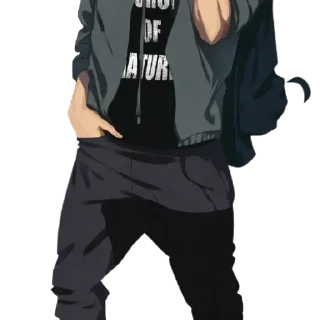 😁 emoji @COZYFOCX : : Long Anime Stickers Telegram sticker 22 of 44