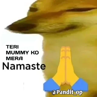 🙏 emoji 𝙉𝘼𝙈𝘼𝙎𝙏𝙀 @PANDIT_OP Telegram sticker 7 of 17