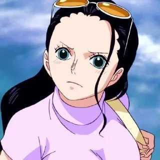 🙁 emoji Nico Robin by : @nisaasticker Telegram sticker 19 of 75