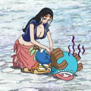 😕 emoji Nico Robin by : @nisaasticker Telegram sticker 9 of 75