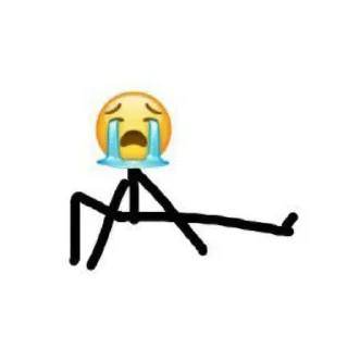 😭 emoji ᥀𖦹 ੈhumor twt by @stickernct ୭̥ ！៹𖤐 Telegram sticker 23 of 106