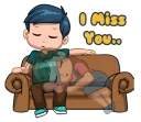 😞 emoji LDR Couple Story @Tikelmu Telegram sticker 11 of 81