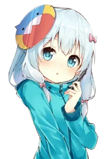 🤔 emoji Sagiri Izumi @AnimeStickersIndo Telegram sticker 13 of 45