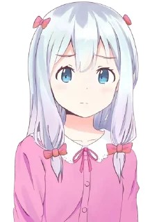 😔 emoji Sagiri Izumi @AnimeStickersIndo Telegram sticker 22 of 45