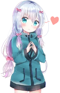 😳 emoji Sagiri Izumi @AnimeStickersIndo Telegram sticker 15 of 45