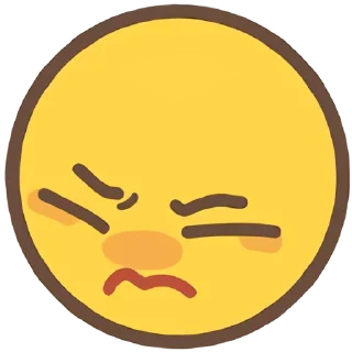 😖 emoji 小黄豆表情包 Telegram sticker 17 of 105