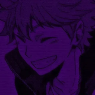 ✨ emoji Anime boys purple aesthetic @XLucy_XD Telegram sticker 14 of 65