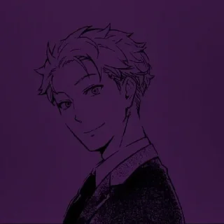 ✨ emoji Anime boys purple aesthetic @XLucy_XD Telegram sticker 12 of 65