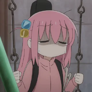 😢 emoji ぼっち・ざ・ろっく！(@sticker_freehk) Telegram sticker 7 of 50
