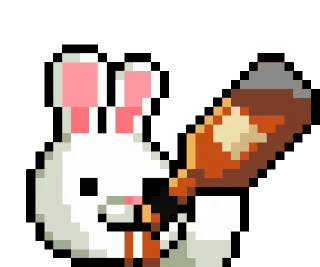 🍾 emoji LIHKG Rabbit Animated (Unofficial) Telegram sticker 24 of 42