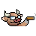 🚬 emoji LIHKG Cow Animated (Unofficial) Telegram sticker 16 of 32