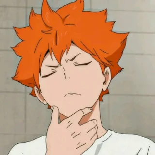 🍊 emoji Hinata Shoyo🍊 Telegram sticker 10 of 40