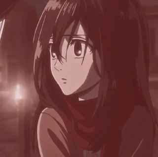 💗 emoji Mikasa ackerman @TikelAnimeXixixi Telegram sticker 14 of 35
